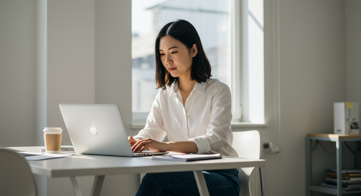 Osoba se registruje do online casina na notebooku